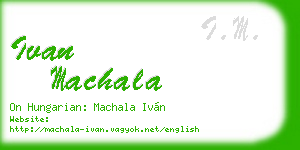 ivan machala business card